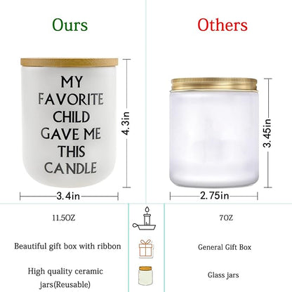 Mothers Day Gifts for Mom from Daughter Son- Best Mom & Dad Gifts Ideas, Funny Mother's Day, Fathers Day, Birthday, Thanksgiving, Christmas Gifts, Vanilla Coconut Candles(11.5oz)