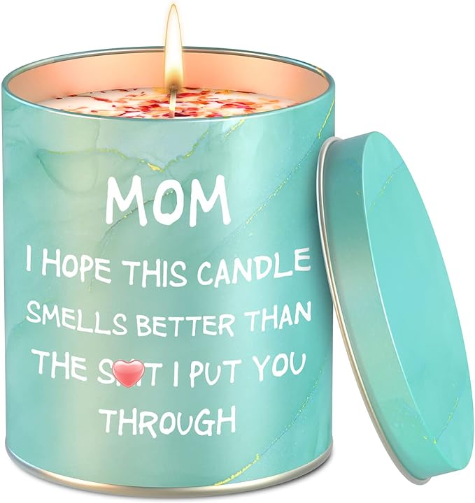 Gifts for Mom from Daughter Son, Funny Christmas Birthday Gifts for Mom, Mothers Day Gifts, Great Mother Gifts Ideas, Scented Candles