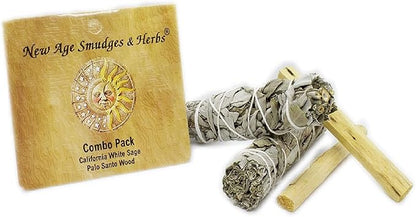 (Pack of 3)-New Age Smudges & Herbs -Premium California White Sage Incense 4 Inches Long. Home Cleansing Incense,Fragrance,Meditation,Smudging Rituals.California Smudge Sticks Rituals -4 Inch