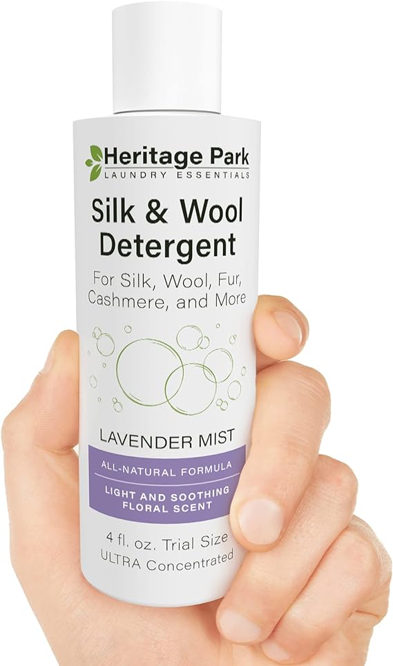 Heritage Park Silk & Wool Fragrance Free, Hypoallergenic, pH-Neutral Laundry Detergent - Dermatologist-tested, Sensitive Skin-Friendly, Enzyme-Free, Concentrated Up to 128 loads (64 fl oz)