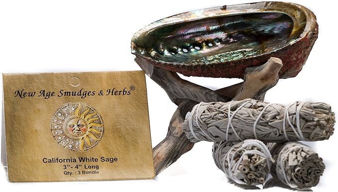 (Pack of 3)-New Age Smudges & Herbs -Premium California White Sage Incense 4 Inches Long. Home Cleansing Incense,Fragrance,Meditation,Smudging Rituals.California Smudge Sticks Rituals -4 Inch